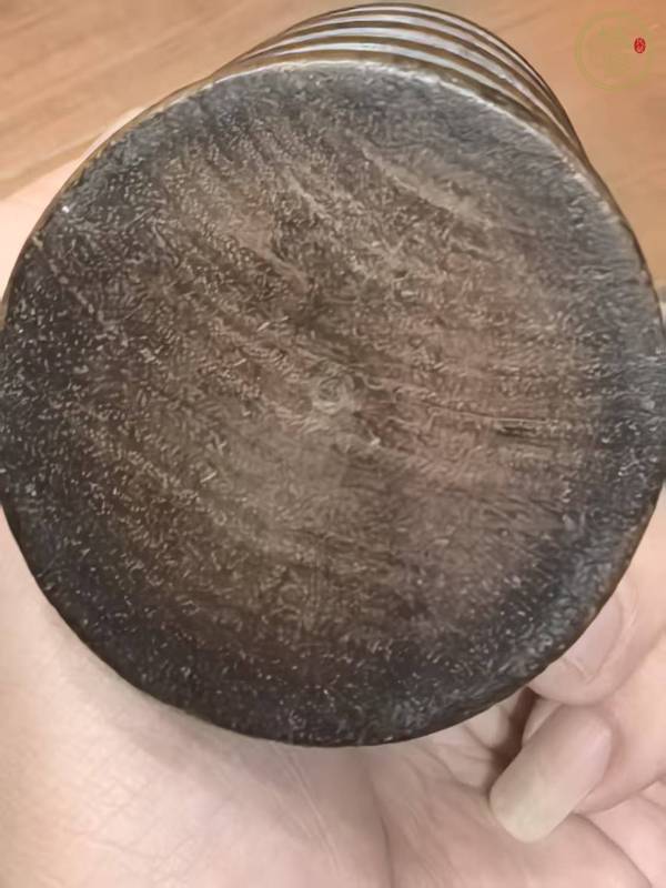古玩雜項黃花梨木雕竹節形筆筒真品鑒賞圖
