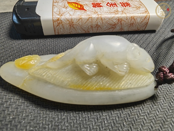 古玩玉器天然和田玉老鼠雕件真品鑒賞圖