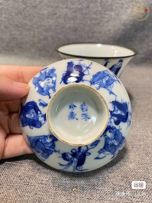 古玩青花蓋碗真品鑒賞圖