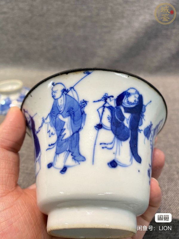 古玩陶瓷青花蓋碗真品鑒賞圖