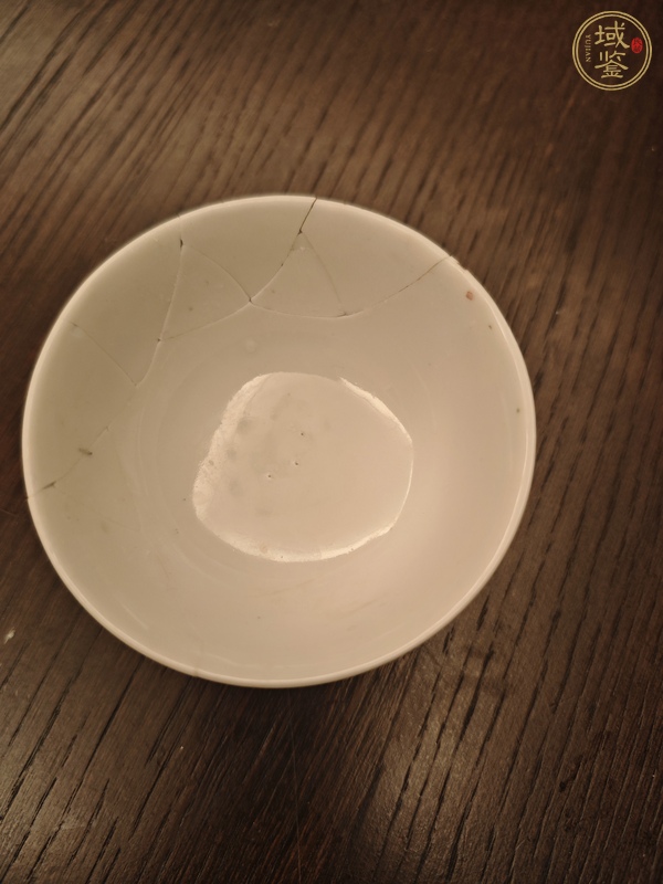 古玩陶瓷粉彩百花開窗胭脂山水紋茶圓真品鑒賞圖