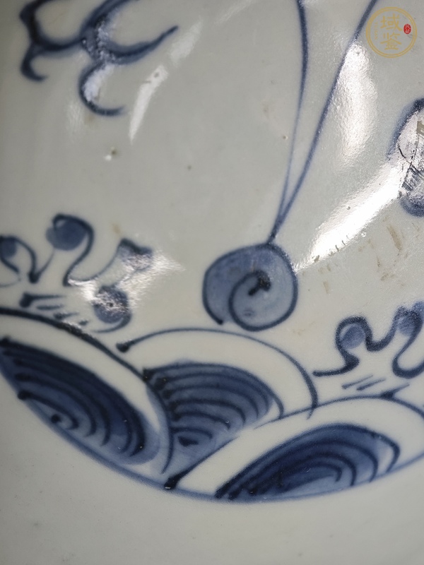 古玩陶瓷青花海水龍紋碗真品鑒賞圖