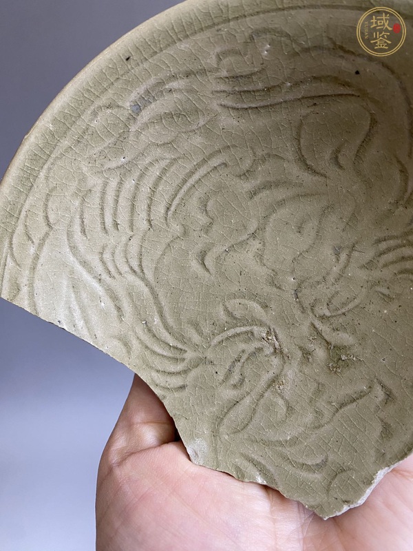 古玩陶瓷越窯青釉雙鳳標(biāo)本真品鑒賞圖
