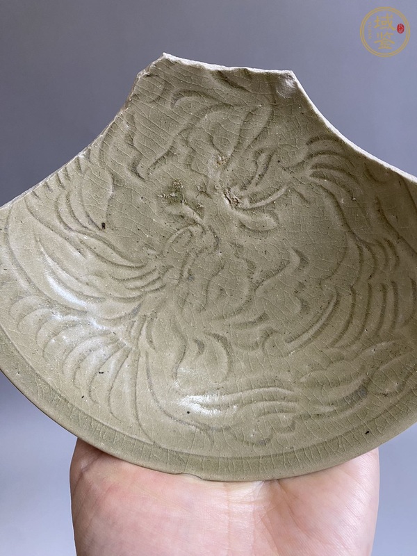 古玩陶瓷越窯青釉雙鳳標(biāo)本真品鑒賞圖