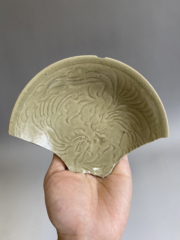 古玩轉賣越窯青釉雙鳳標本拍賣，當前價格500元