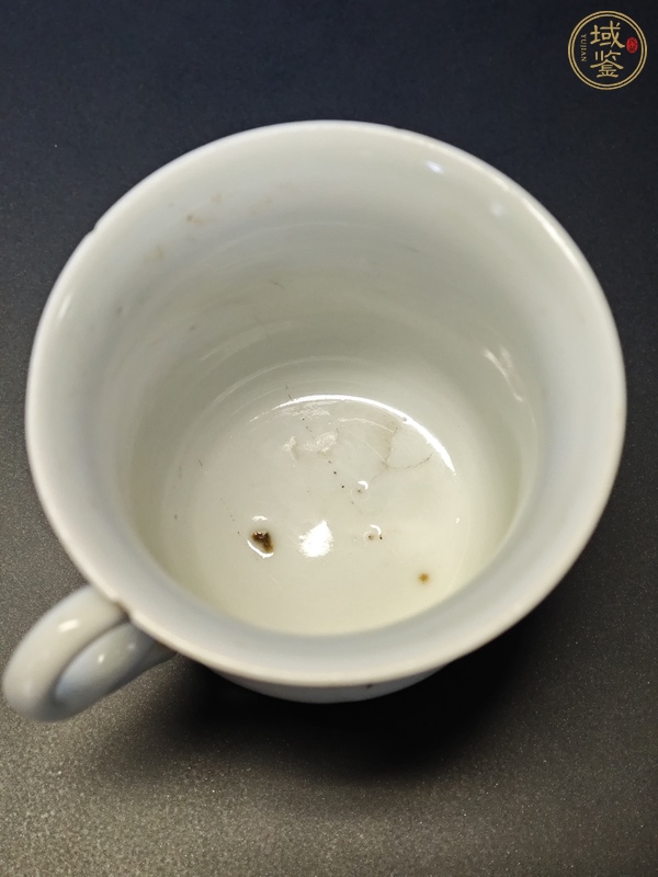 古玩陶瓷淺絳人物把杯真品鑒賞圖