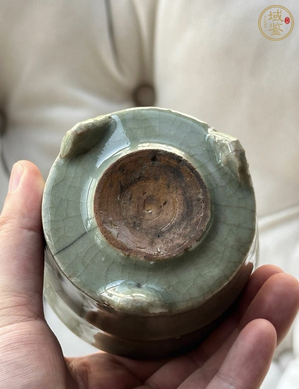 古玩陶瓷龍泉窯玄紋爐(或竹節爐)真品鑒賞圖