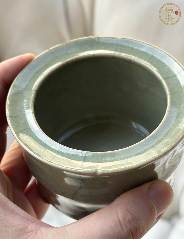 古玩陶瓷龍泉窯玄紋爐(或竹節爐)真品鑒賞圖