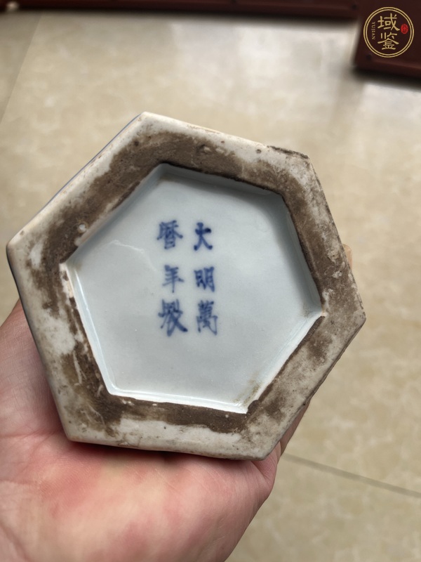 古玩陶瓷青花五彩龍鳳紋花觚真品鑒賞圖
