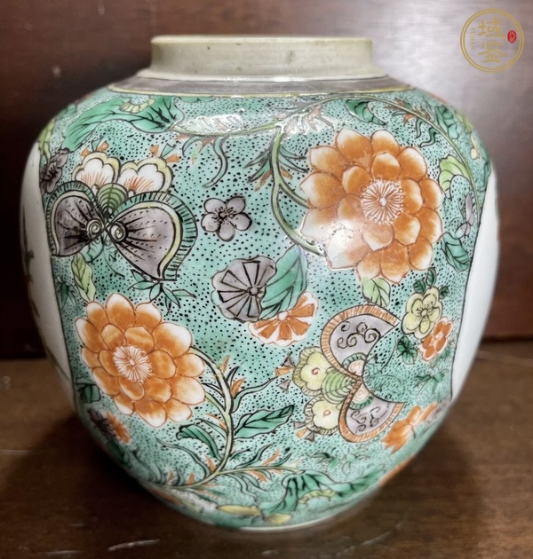 古玩陶瓷清晚期 五彩花鳥紋罐真品鑒賞圖