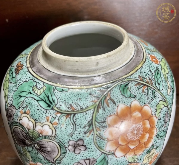 古玩陶瓷清晚期 五彩花鳥紋罐真品鑒賞圖