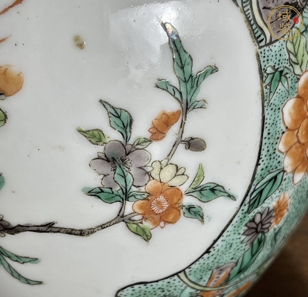 古玩陶瓷清晚期 五彩花鳥紋罐真品鑒賞圖
