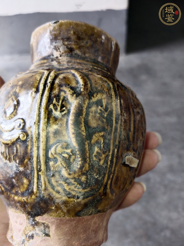 古玩陶瓷印花罐真品鑒賞圖
