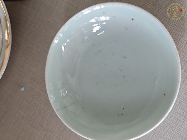 古玩陶瓷粉彩桃花仕女三件套真品鑒賞圖