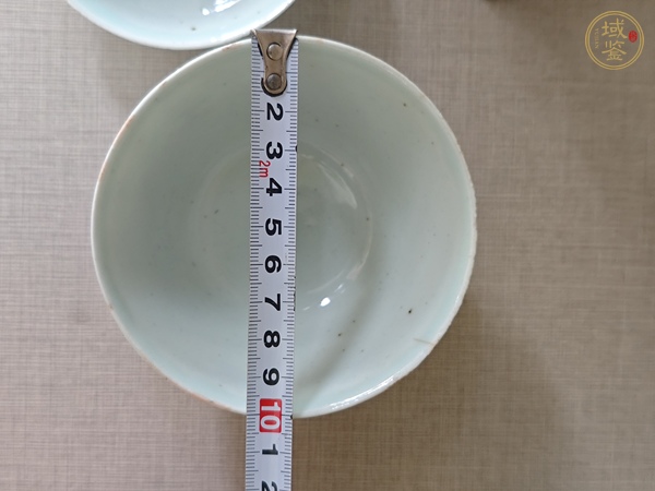 古玩陶瓷粉彩桃花仕女三件套真品鑒賞圖