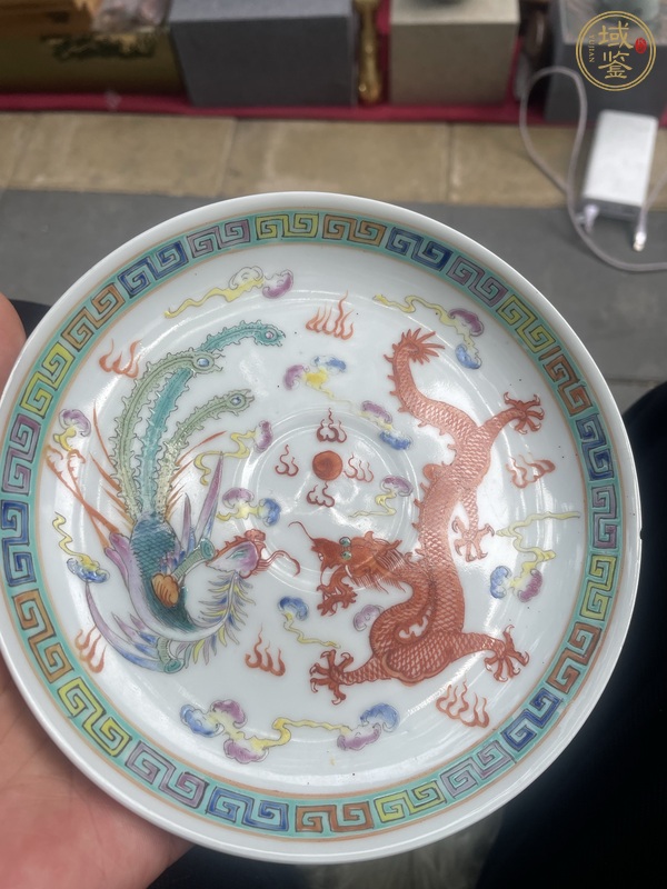 古玩陶瓷龍鳳碗粉彩盤真品鑒賞圖