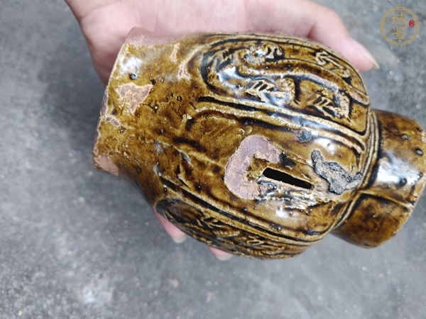 古玩陶瓷印花罐真品鑒賞圖