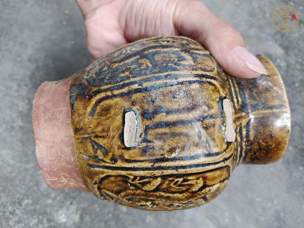 古玩陶瓷印花罐真品鑒賞圖