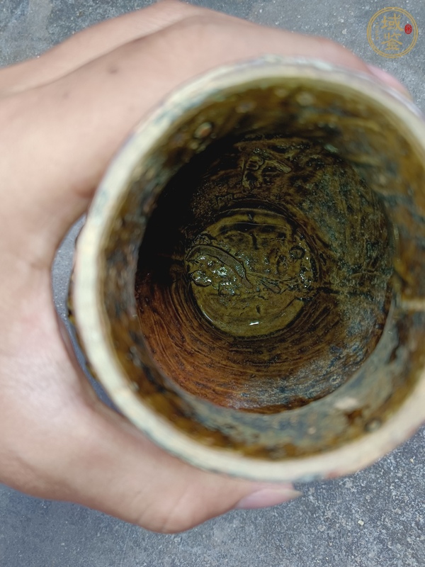 古玩陶瓷印花罐真品鑒賞圖