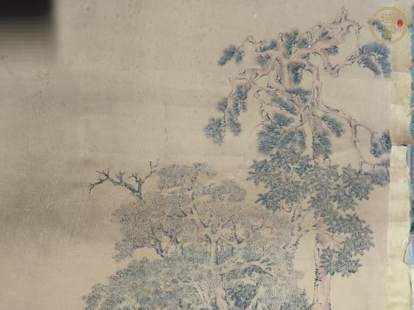 古玩字畫松石高士圖真品鑒賞圖