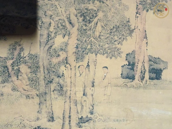 古玩字畫松石高士圖真品鑒賞圖