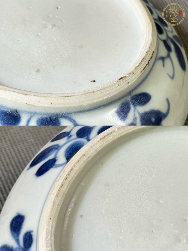 古玩陶瓷青花花卉紋粉盒真品鑒賞圖