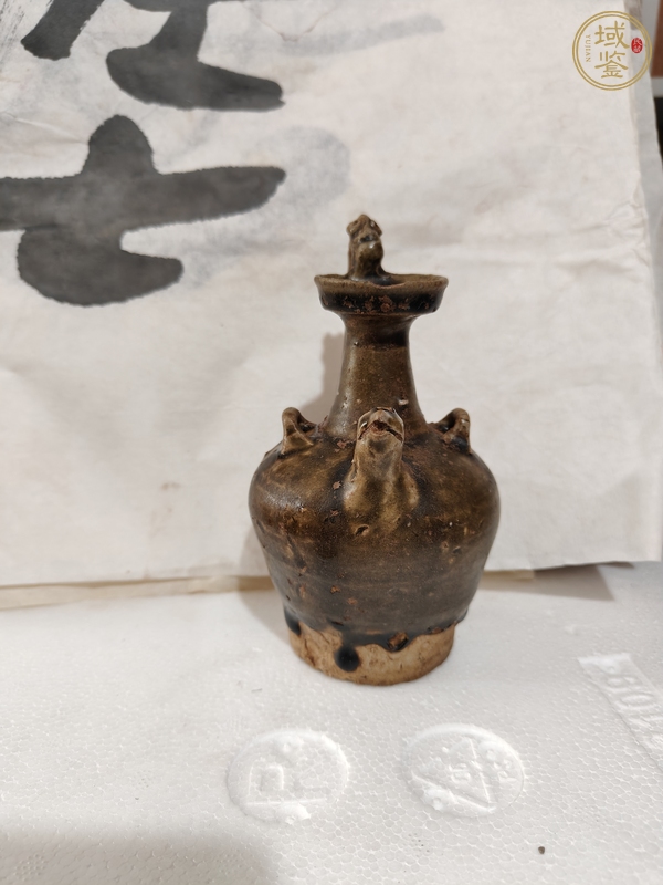 古玩龍梁雞首壺真品鑒賞圖