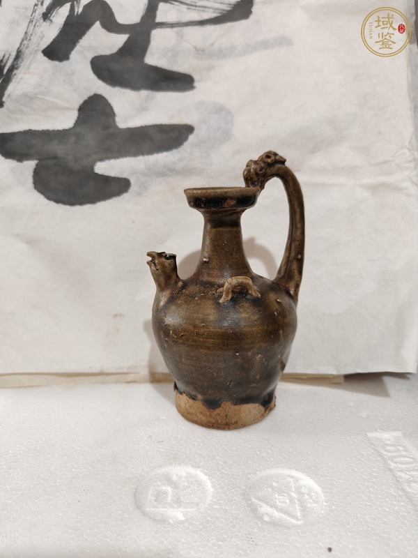 古玩陶瓷龍梁雞首壺真品鑒賞圖