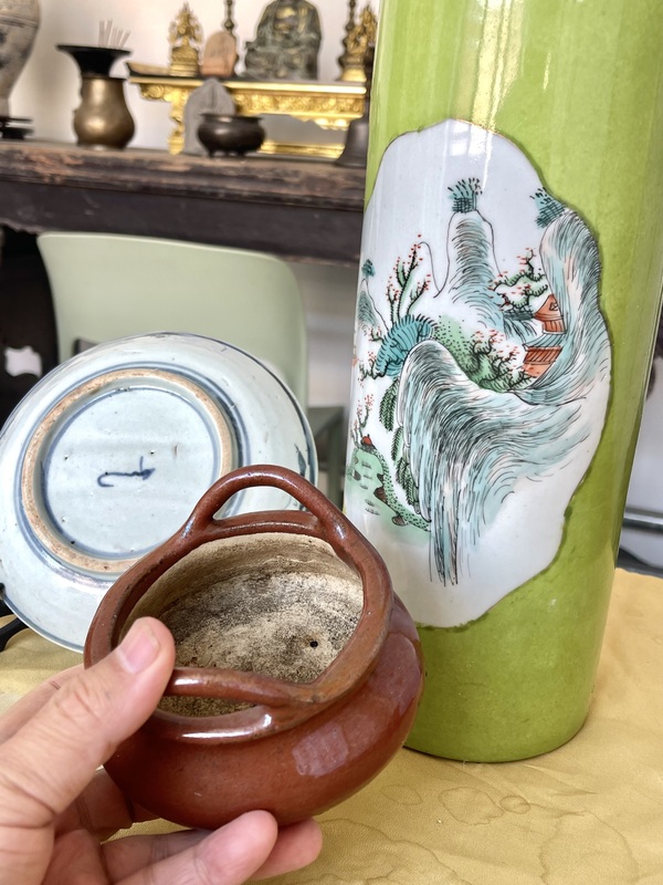 古玩陶瓷紫金釉三足爐拍賣,當前價格290元