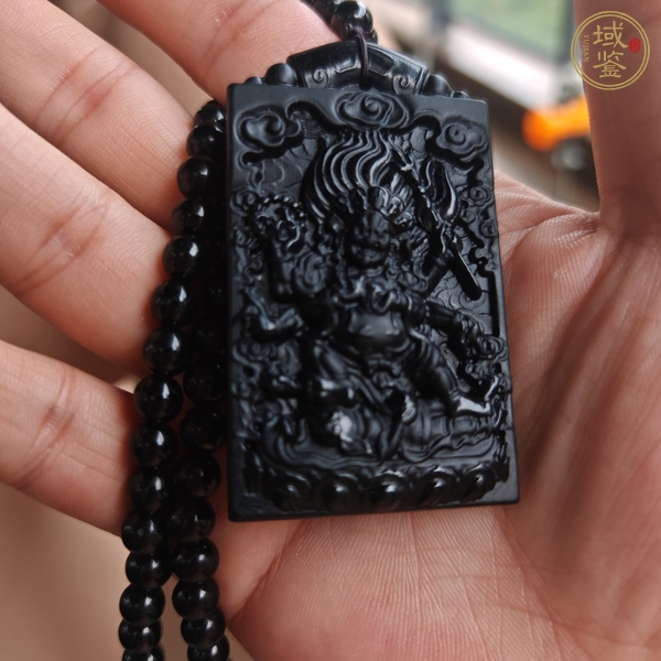 古玩玉器翡翠雕“財(cái)神牌”真品鑒賞圖