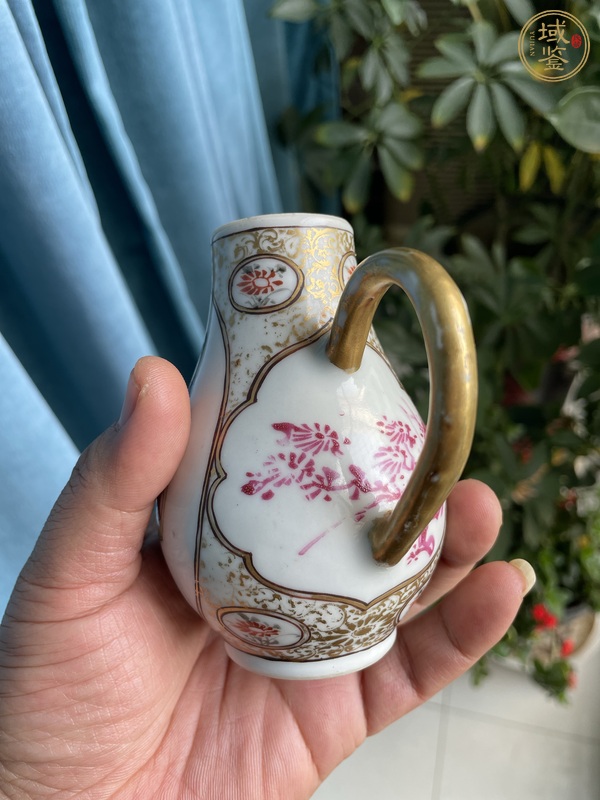 古玩陶瓷廣彩人物故事紋奶壺真品鑒賞圖