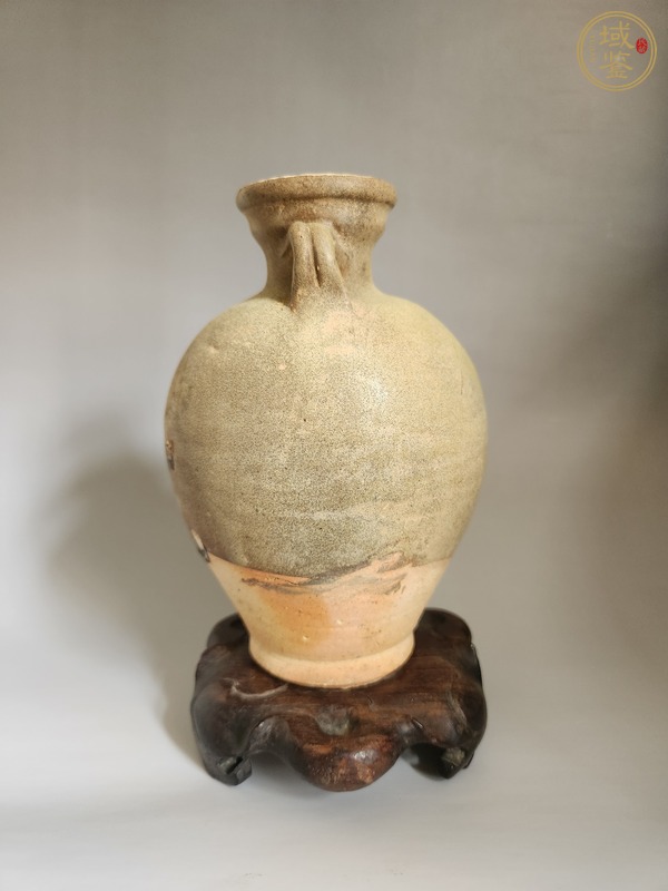 古玩唐代茶葉末釉雙耳瓶真品鑒賞圖