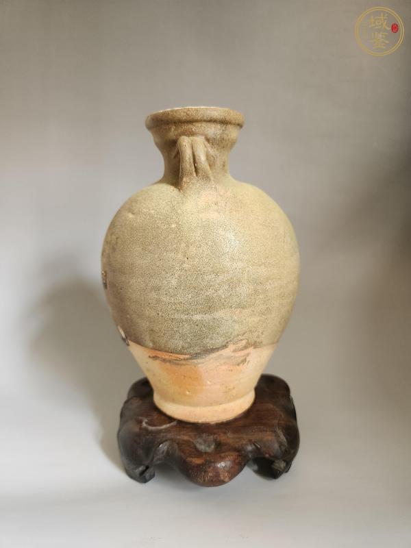 古玩陶瓷唐代茶葉末釉雙耳瓶真品鑒賞圖