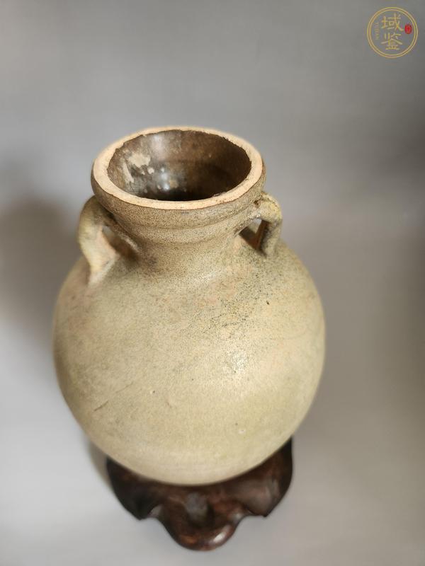 古玩陶瓷唐代茶葉末釉雙耳瓶真品鑒賞圖