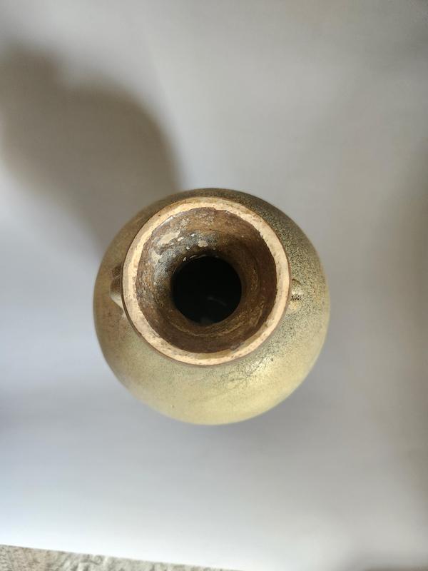 古玩陶瓷唐代茶葉末釉雙耳瓶拍賣，當前價格3800元