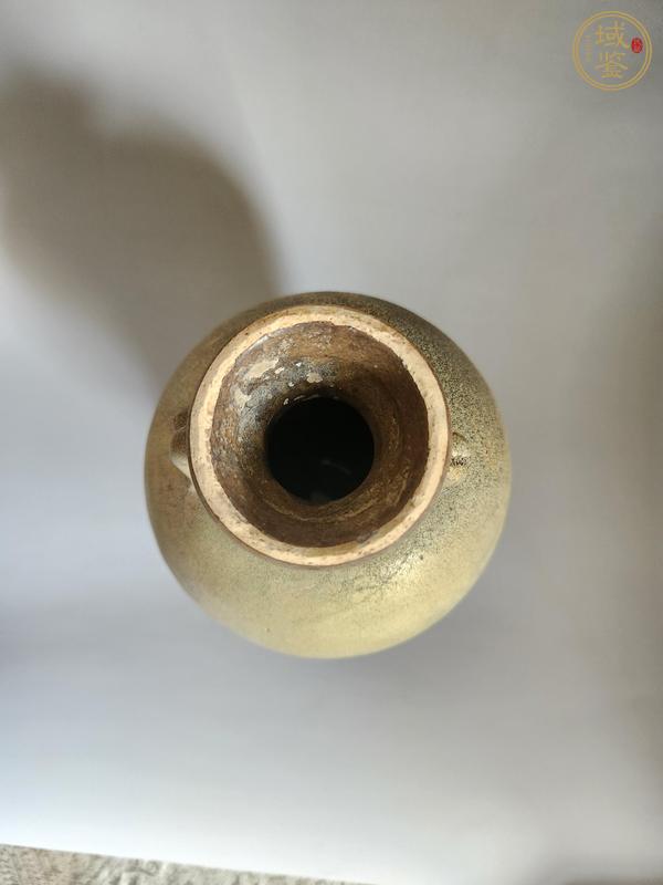 古玩陶瓷唐代茶葉末釉雙耳瓶真品鑒賞圖