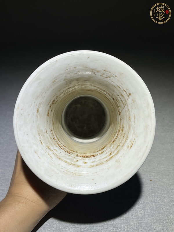 古玩陶瓷清康熙 青花壽面紋花觚真品鑒賞圖
