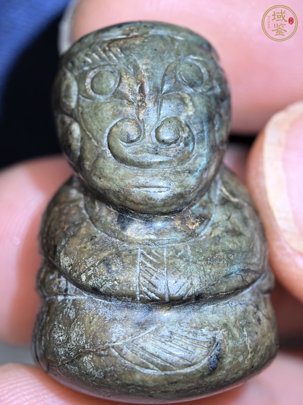 古玩玉器仿古玉神人像真品鑒賞圖