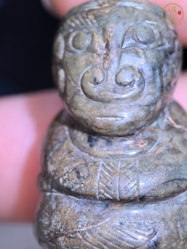 古玩玉器仿古玉神人像真品鑒賞圖