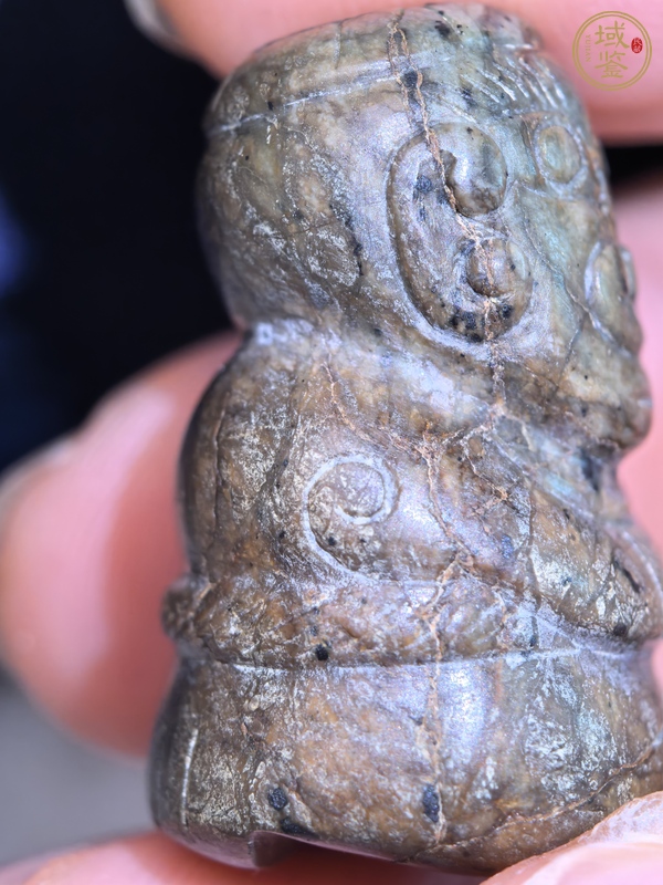 古玩玉器仿古玉神人像真品鑒賞圖