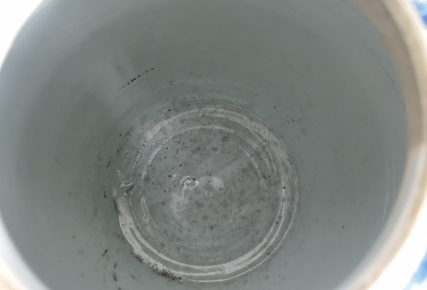 古玩陶瓷青花留白梅紋開光博古圖罐拍賣,當前價格18000元
