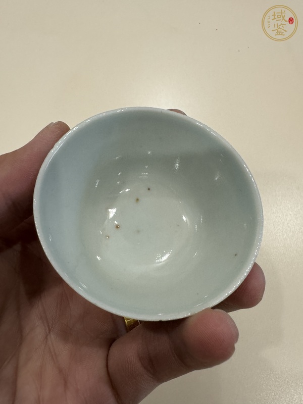 古玩陶瓷青花夔龍杯（疑似復(fù)窯）真品鑒賞圖