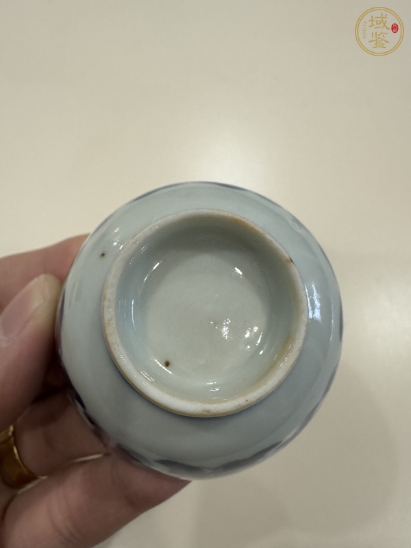 古玩陶瓷青花夔龍杯（疑似復(fù)窯）真品鑒賞圖