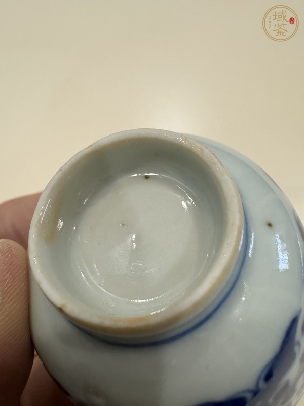 古玩陶瓷青花夔龍杯（疑似復(fù)窯）真品鑒賞圖