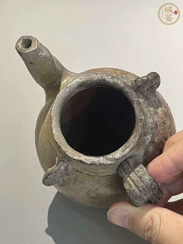 古玩陶瓷唐代乳濁釉執壺真品鑒賞圖