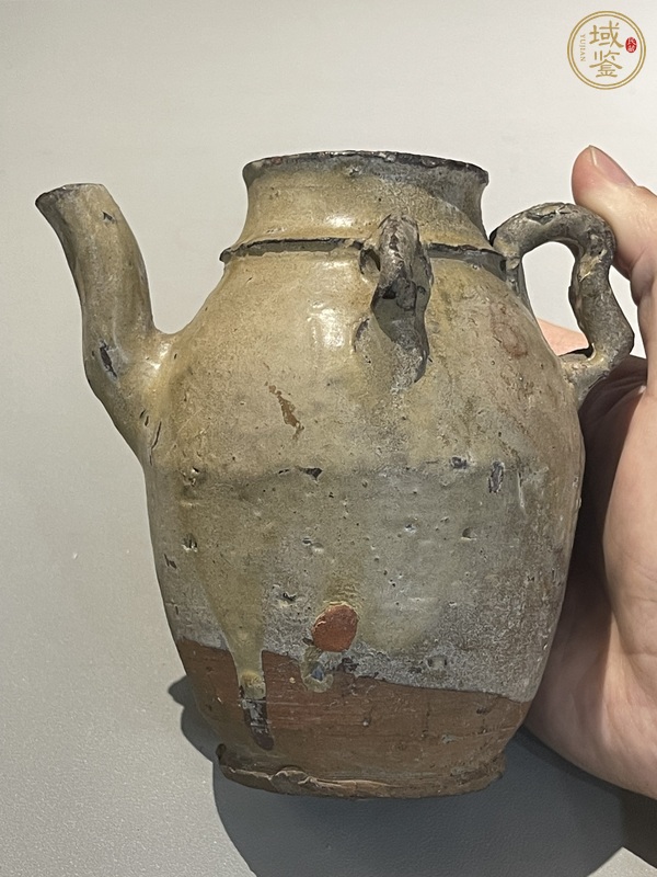 古玩陶瓷唐代乳濁釉執壺真品鑒賞圖