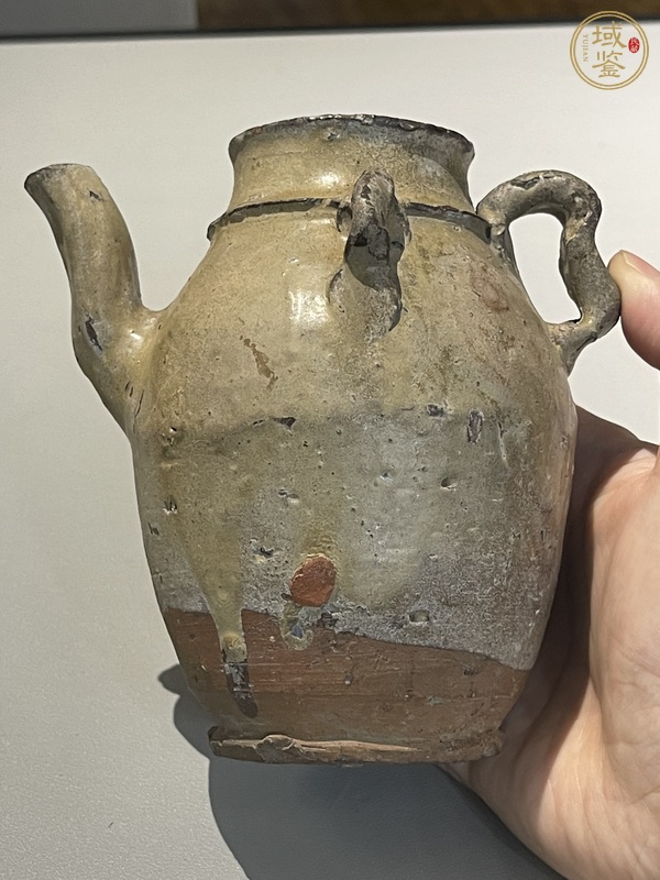古玩陶瓷唐代乳濁釉執壺真品鑒賞圖
