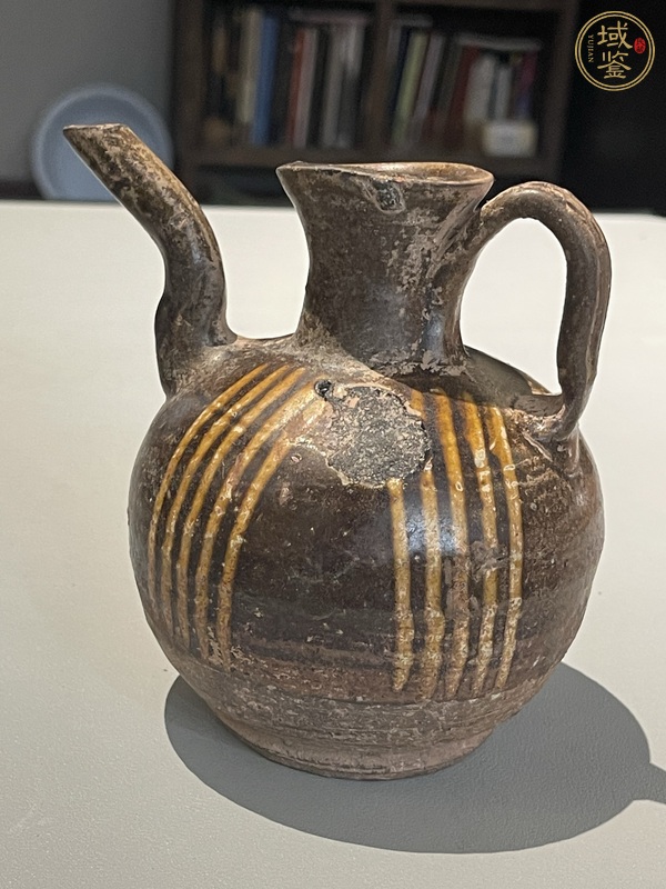 古玩陶瓷宋代線條紋執壺真品鑒賞圖