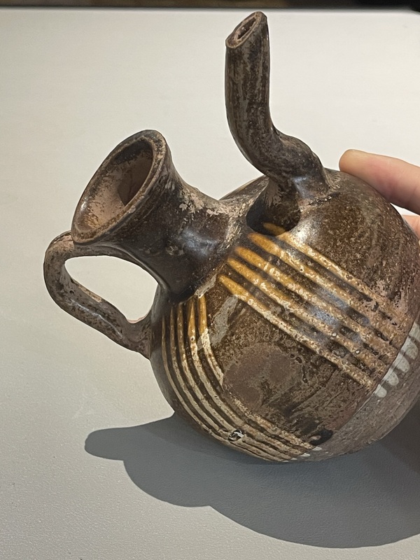 古玩陶瓷宋代線條紋執壺拍賣，當前價格888元