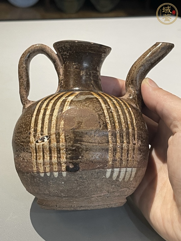 古玩陶瓷宋代線條紋執壺真品鑒賞圖